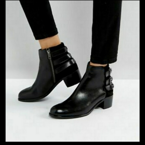 Anthropologie Shoes - Hudson London Black Leather Eris Ankle Boots